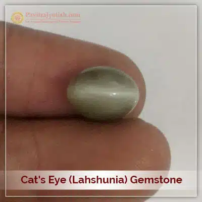 Lab Certified Lahshunia Cats Eye Gemstone