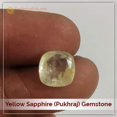 Lab Certified Pukhraj Yellow Sapphire Gemstone