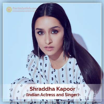 Shraddha Kapoor Horoscope Astrology PavitraJyotish