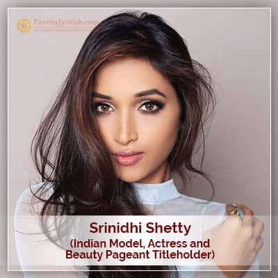 Srinidhi Shetty Horoscope Astrology PavitraJyotish