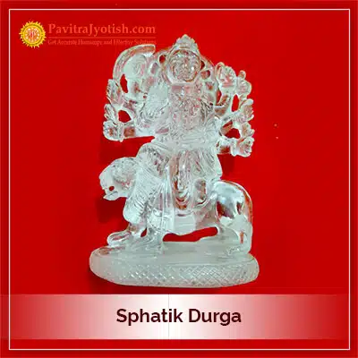 Original Sphatik Durga Idol