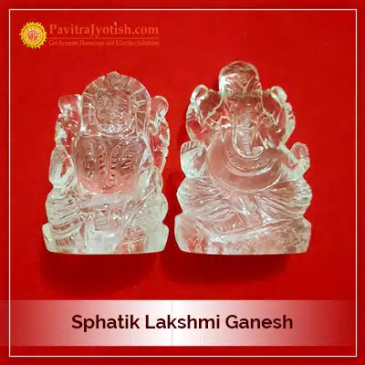 Original Sphatik Lakshmi Ganesh Idol
