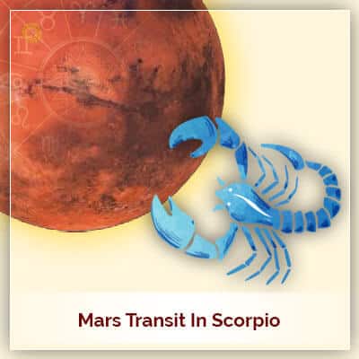 Mars Transit Scorpio On 5 December 2021